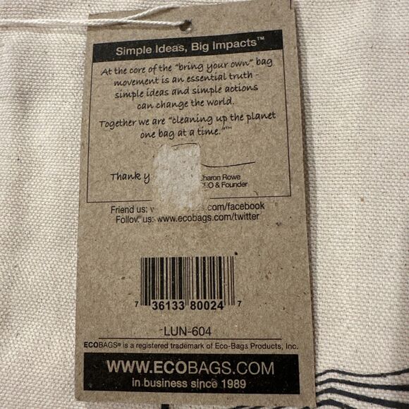NEW Dansko Lunch Sack Eco Bags 7" x 5" x 12" - Picture 4 of 6